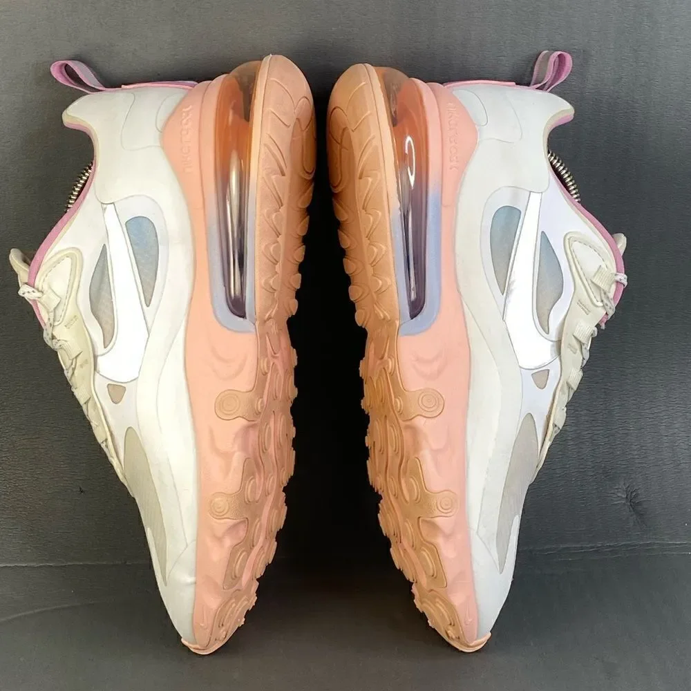 Nike Air Max 270 React Washed Coral sneaker athletic shoes womens size 9